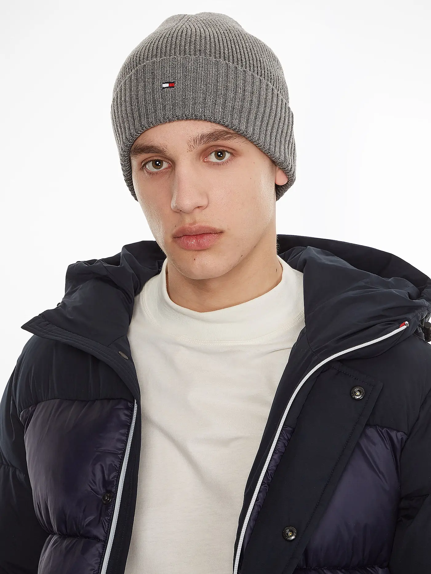 TOMMY HILFIGER | Mütze - Haube ESSENTIAL | hellgrau